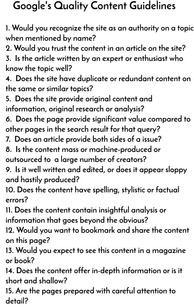 google-quality-guidelines 2